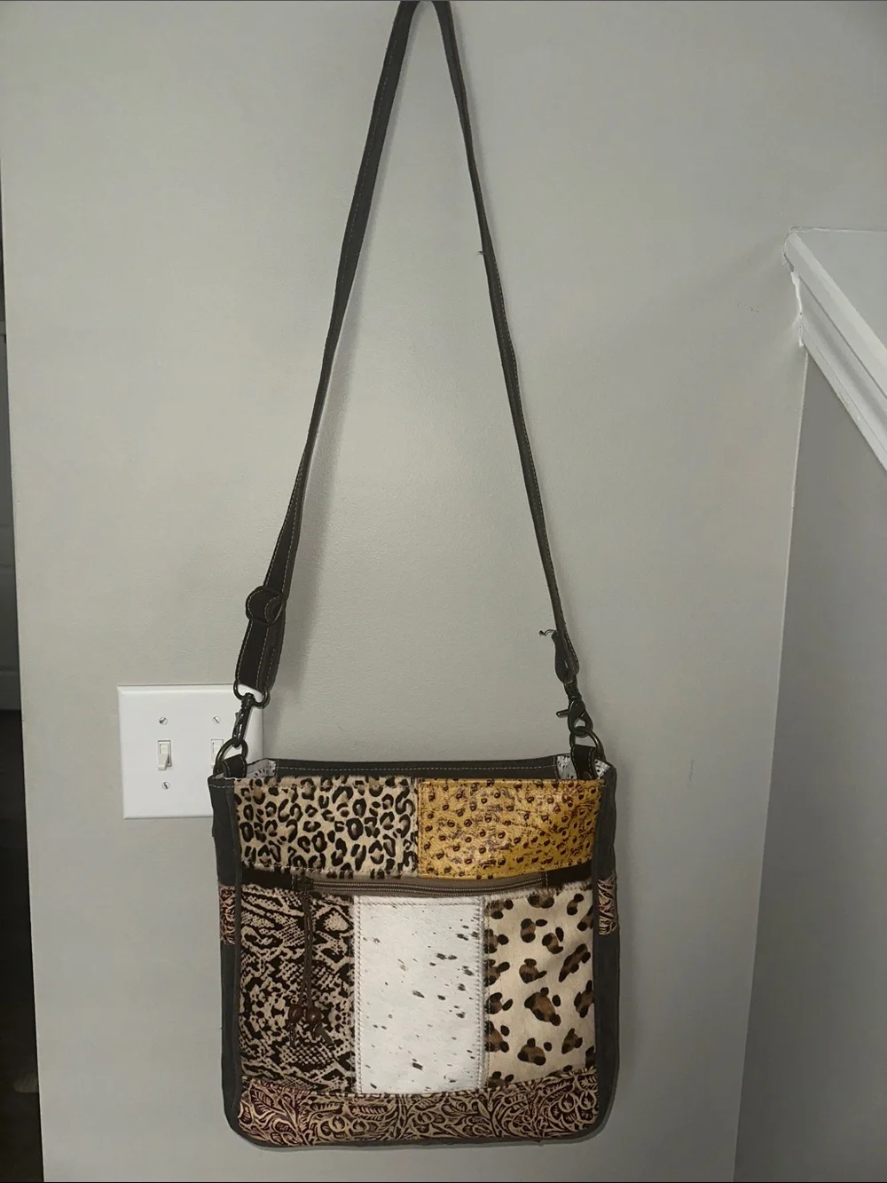 Myra Bag Bling Canvas & Hairon Shoulder Crossbody Bag